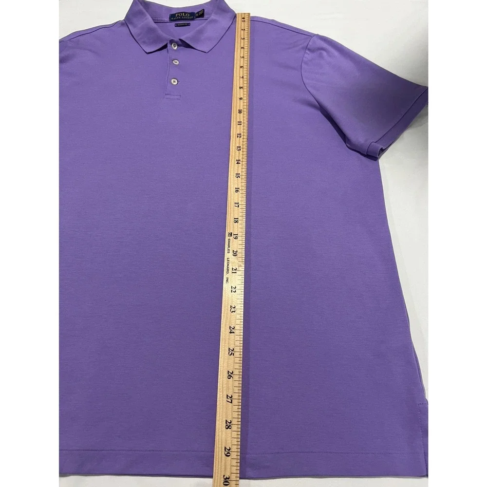 Polo Ralph Lauren Polo Shirt Mens XL Purple Classic Fit Pony Logo Luxury EO7